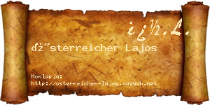 Österreicher Lajos névjegykártya