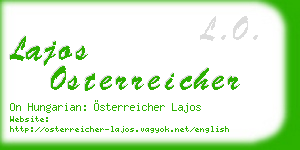 lajos osterreicher business card