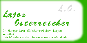 lajos osterreicher business card